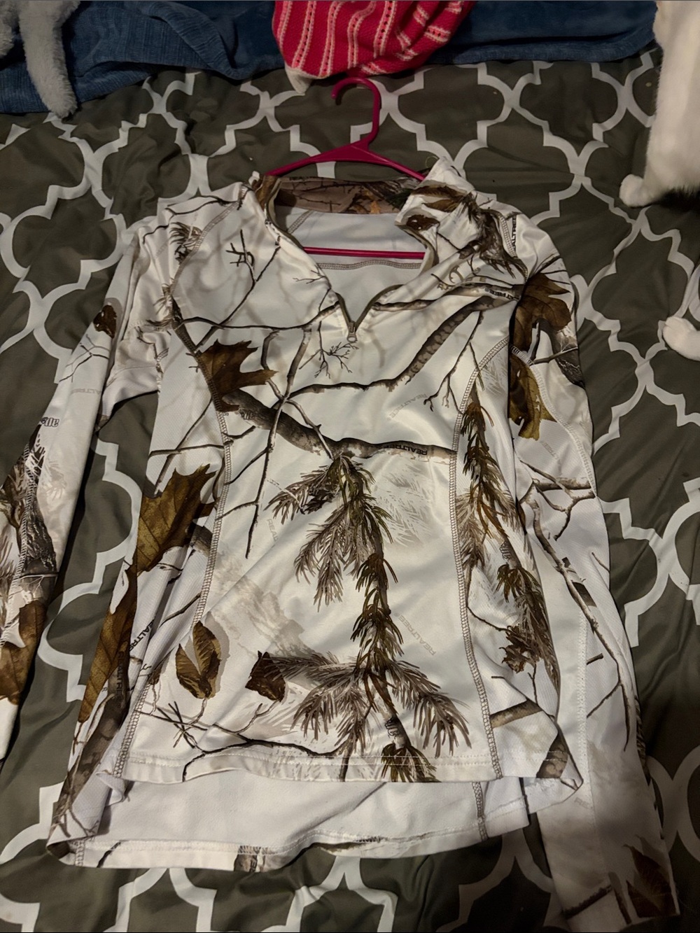 White Realtree Camo Quarter-Zip Pullover